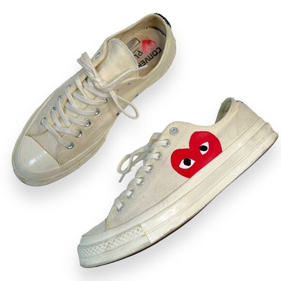 Converse Chuck Taylor All-Star 70s x Comme Des Garçons Play Women's Ivory Size 9 - Picture 1 of 9